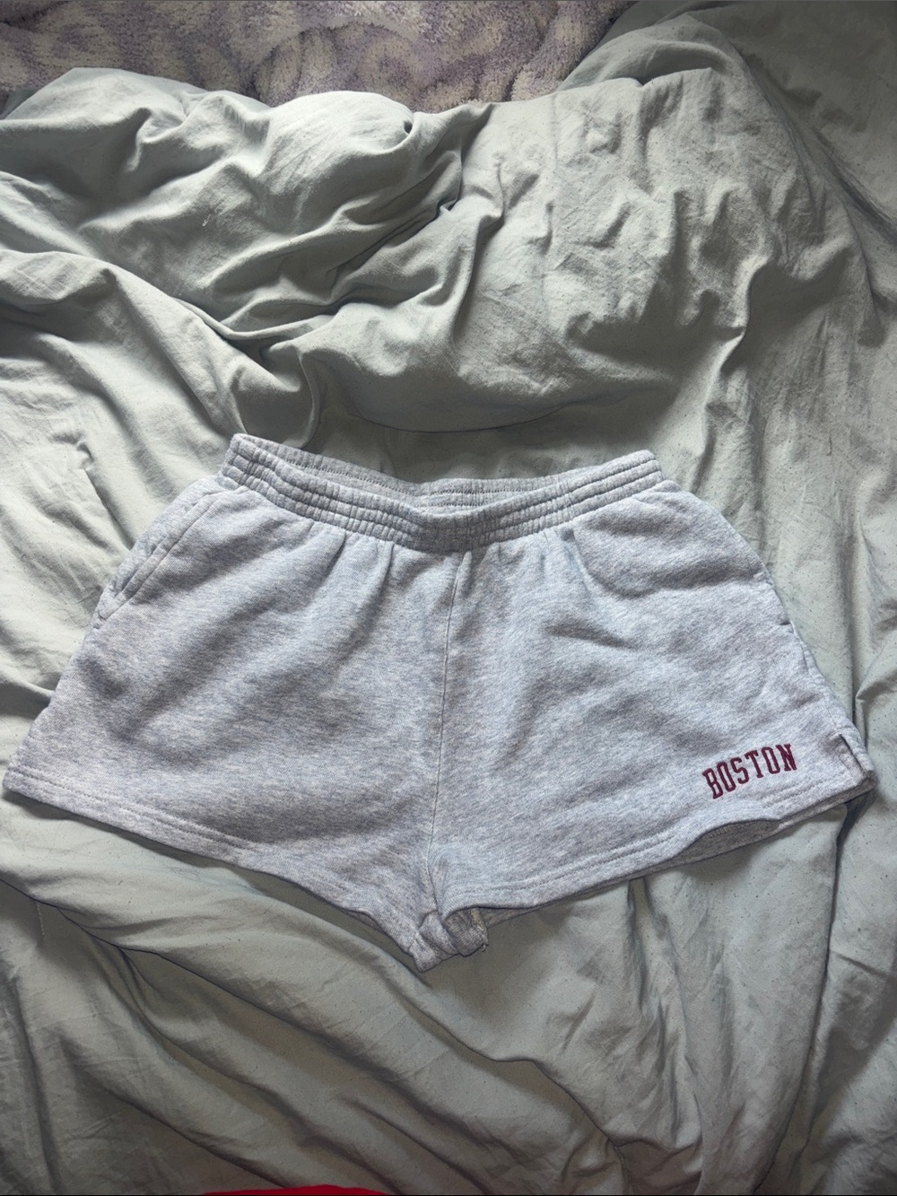 Brandy Melville Light Gray 'Boston' Athletic Shorts